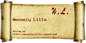 Wessely Lilla névjegykártya